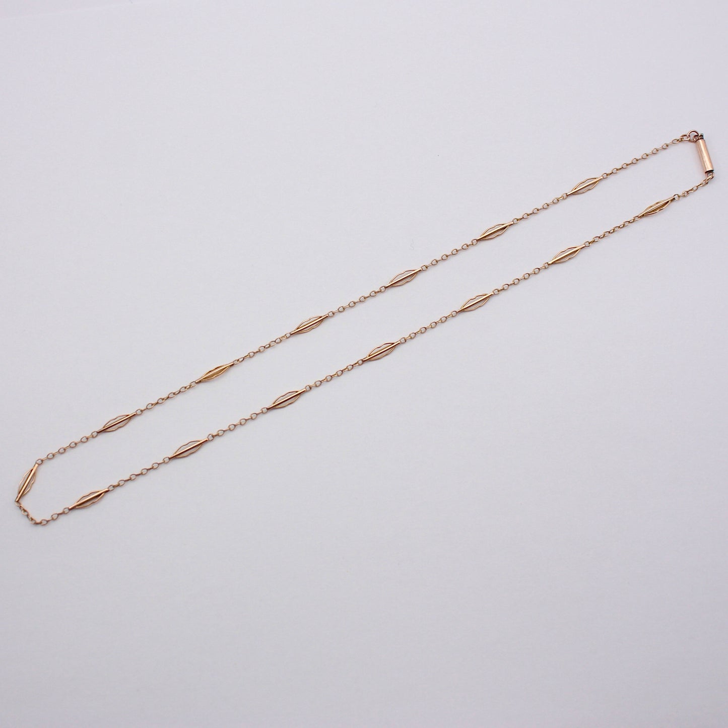 Delicate Antique Yellow Gold Fancy Link Necklace