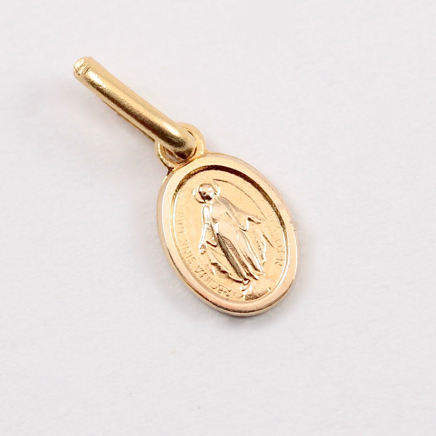 Tiny Pre-owned 14ct Gold Mary Charm / Pendant 