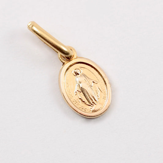 Tiny Pre-owned 14ct Gold Mary Charm / Pendant 