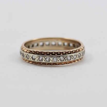 Vintage 9ct Gold Spinel Full Eternity Ring, 1970