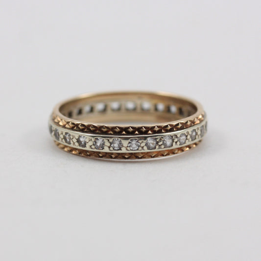Vintage 9ct Gold Spinel Full Eternity Ring, 1970