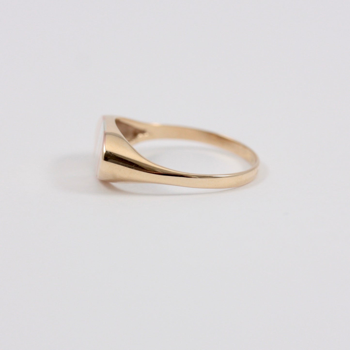 Vintage 9ct Three Colour Gold Signet Ring, 1988