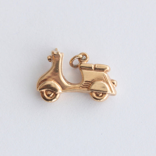 Vintage 9ct Gold Scooter Charm, 1959