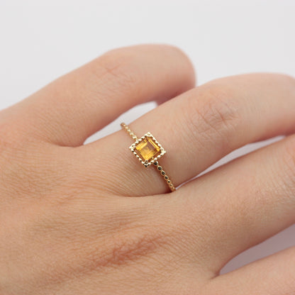 14ct citrine ring