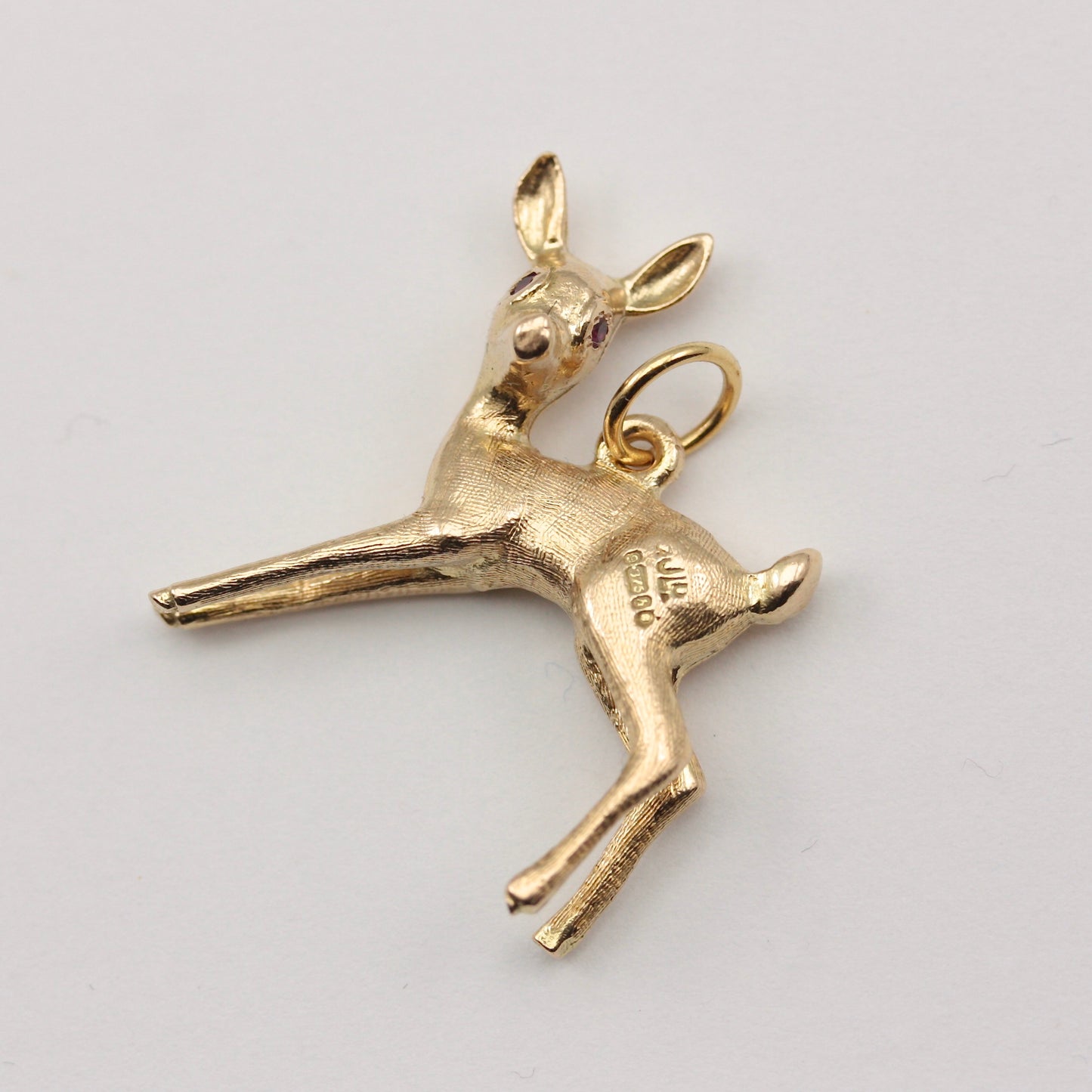Vintage 9ct Gold Deer Charm by Georg Jensen Ltd