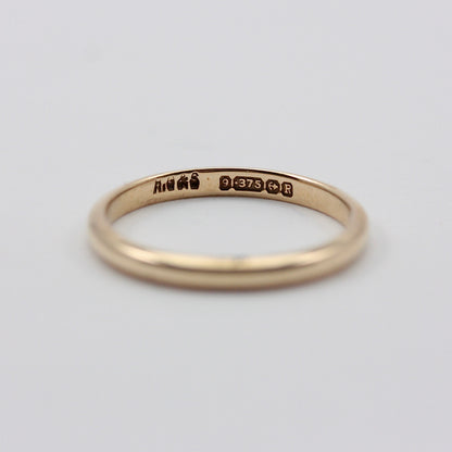Vintage 9ct Gold 'FIDELITY' Wedding Band, 1941