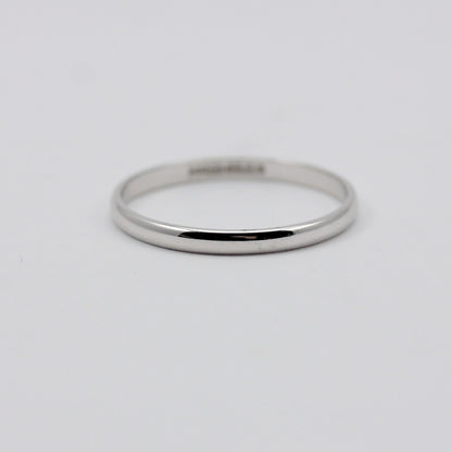Pre-owned 9ct White Gold Wedding Band / Stacking Ring, 2mm