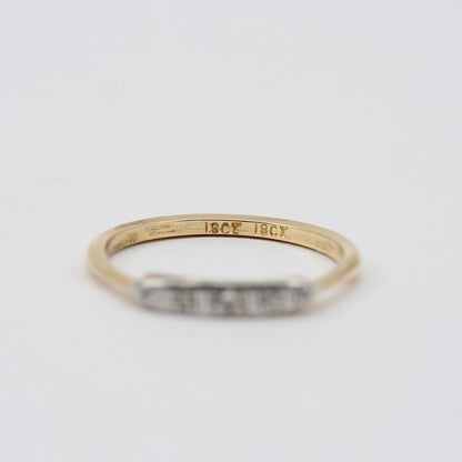 Dainty Vintage 18ct Gold Diamond 5 Stone Ring