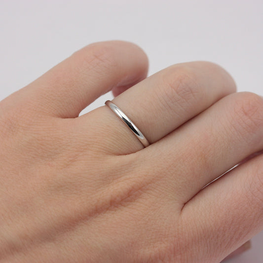 Pre-owned 9ct White Gold Wedding Band 2mm