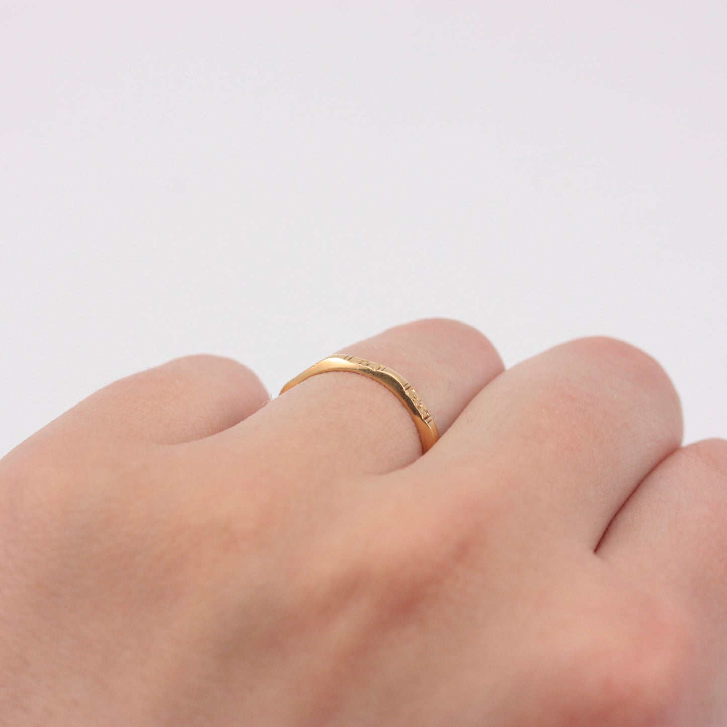 Vintage 22ct Gold Orange Blossom Octagon Ring, 1949