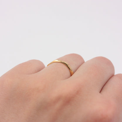 Vintage 22ct Gold Orange Blossom Octagon Ring, 1949