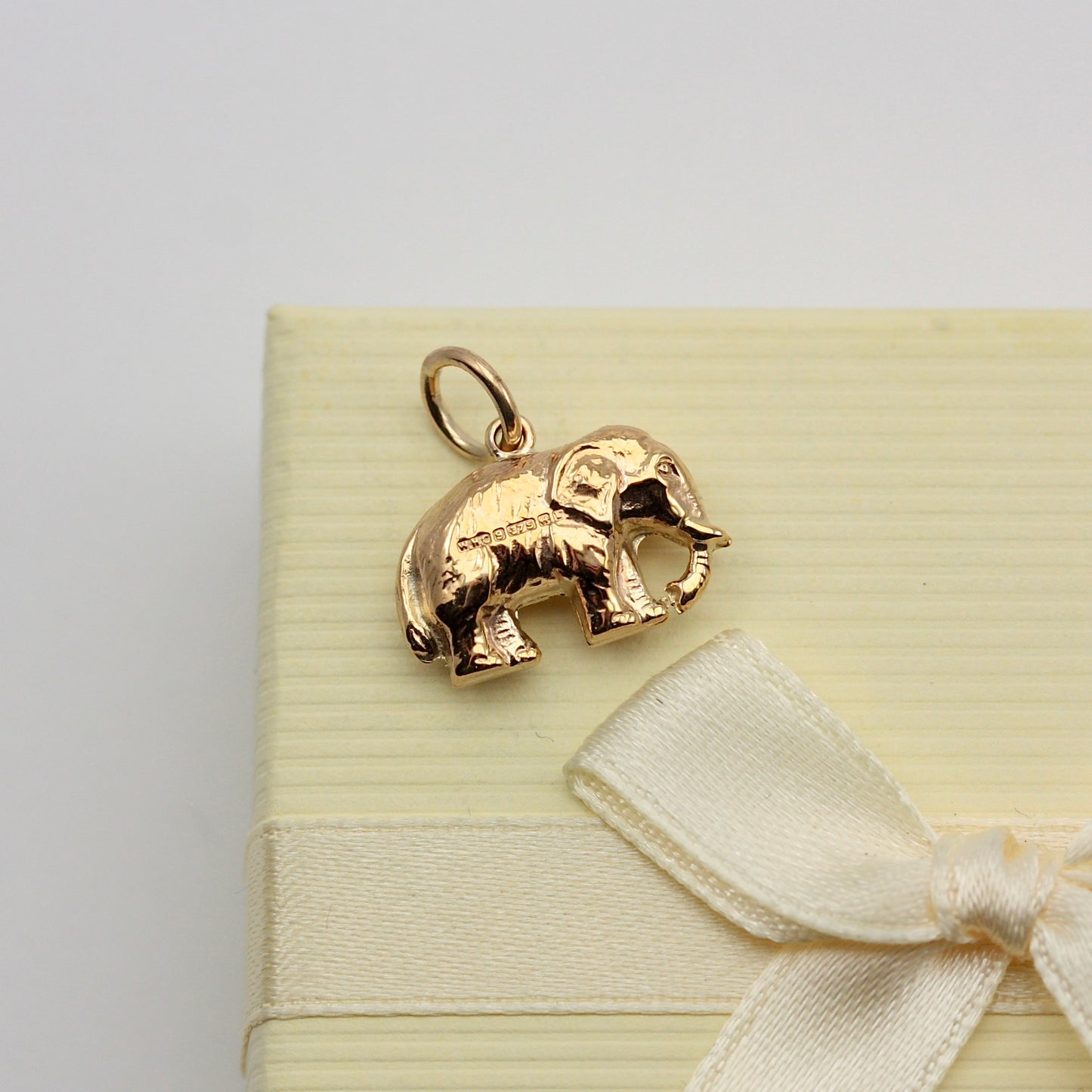 Vintage 9ct Gold Elephant Charm, 1971