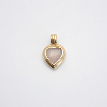 Pre-owned 9ct Gold Heart Pendant + 7 Interchangeable Gemstones