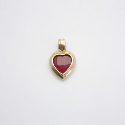 Pre-owned 9ct Gold Heart Pendant + 7 Interchangeable Gemstones