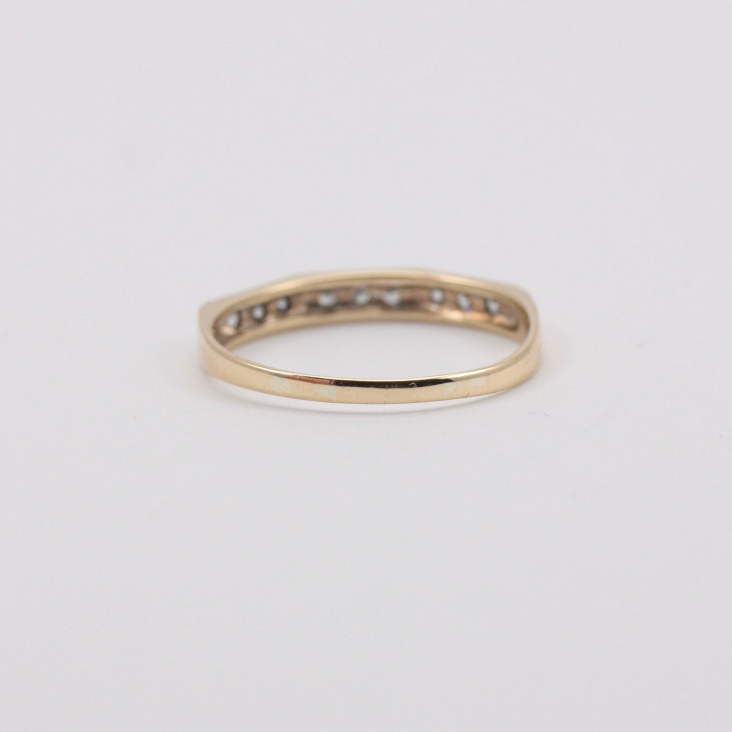 Vintage 9ct Gold Spinel Angle Front Band Ring, c1970s
