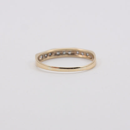 Vintage 9ct Gold Spinel Angle Front Band Ring, c1970s