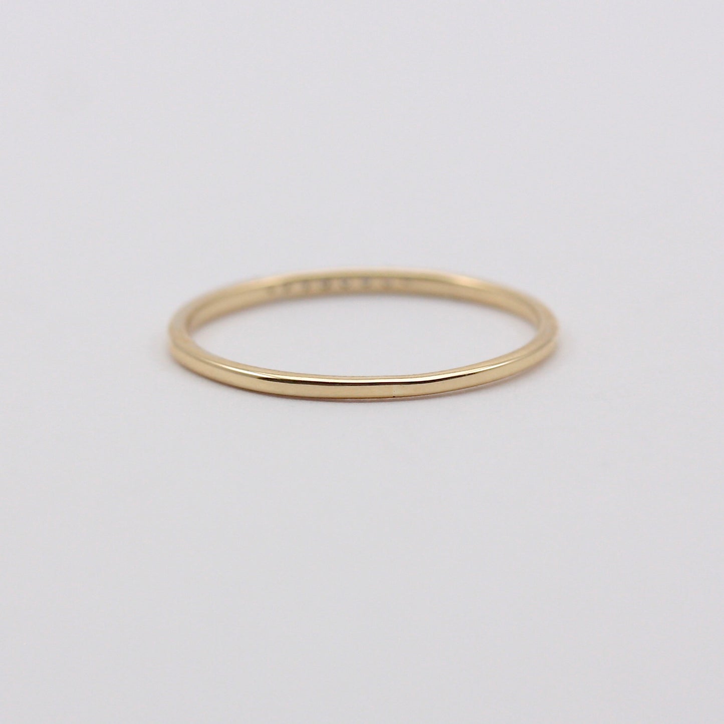 Pre-owned Skinny 9ct Gold Band with Diamonds