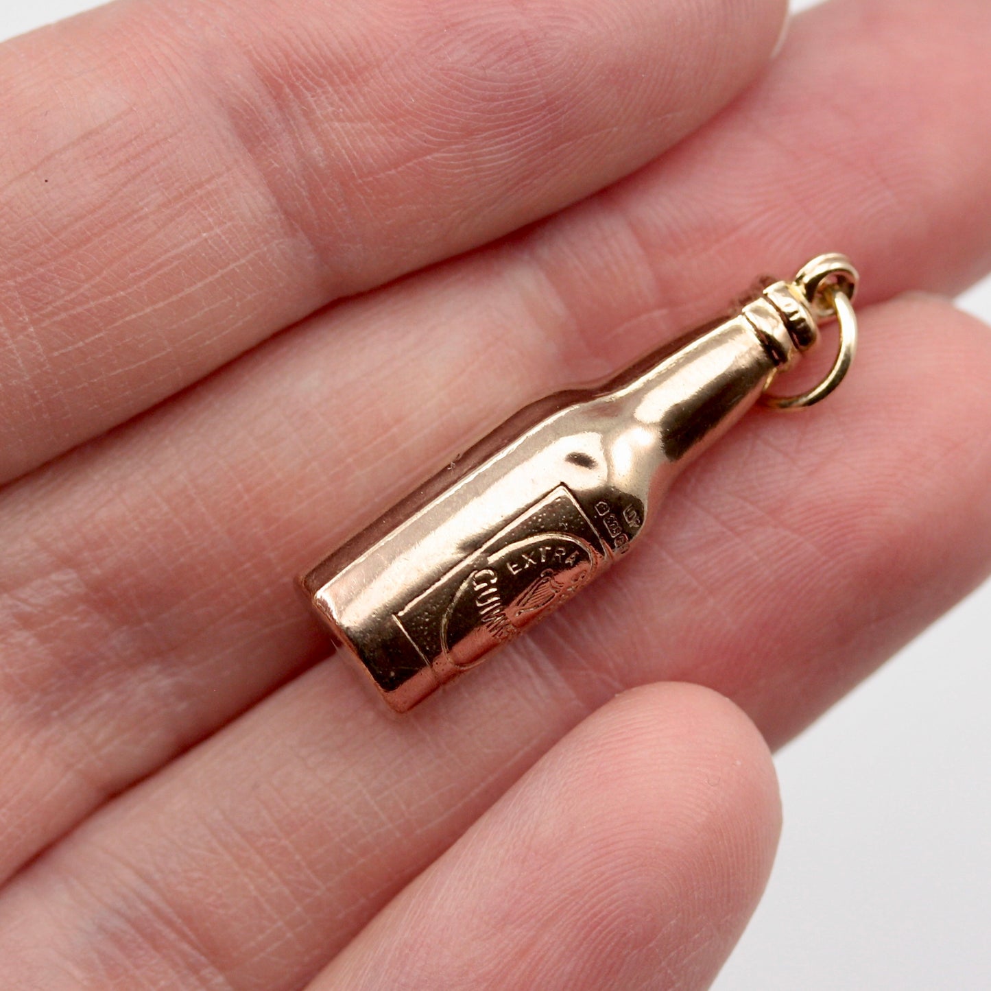 Vintage 9ct Gold Guinness Bottle Charm, 1975