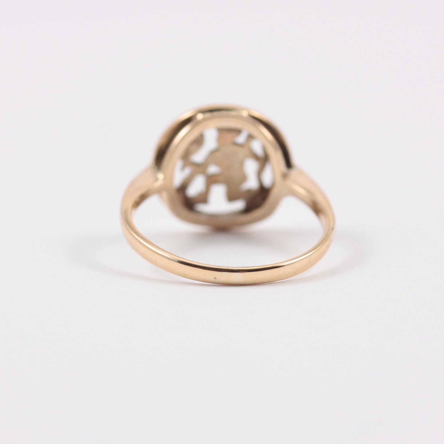 Vintage 9ct Gold Virgo Zodiac Ring, 1972