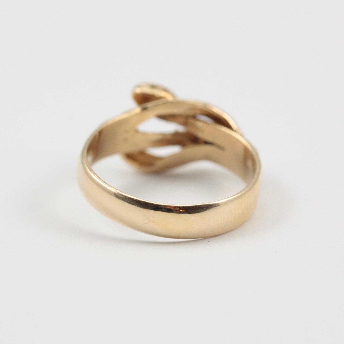 Vintage 9ct Gold Double Snake Ring, 1989