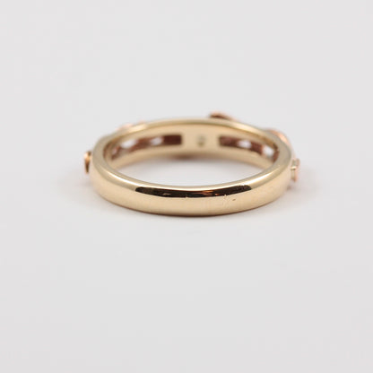 Pre-owned 9ct Rose and Yellow Welsh Gold 'Tree of Life' Ring