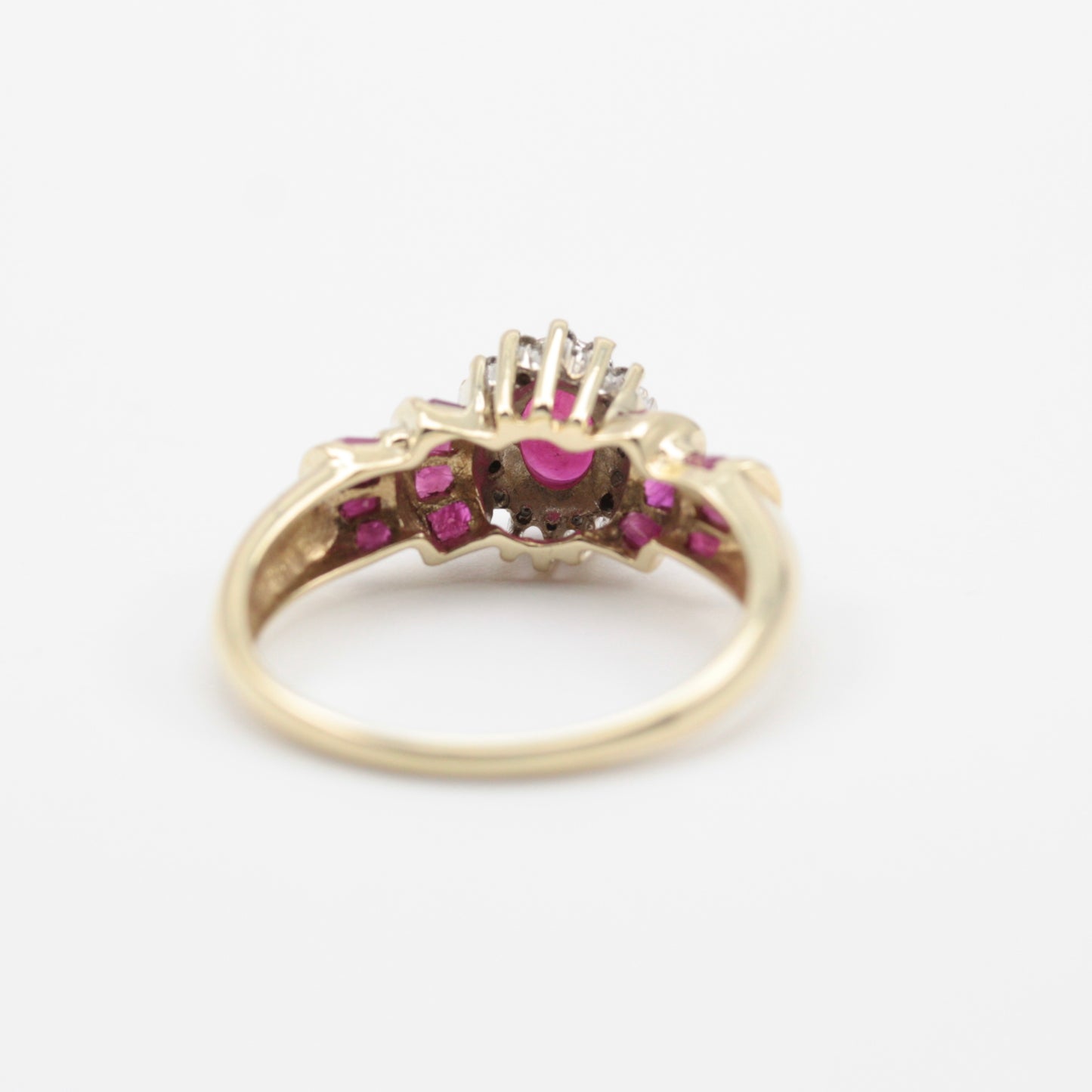 Pre-owned 9ct Gold Ruby and Diamond Ring, 2002