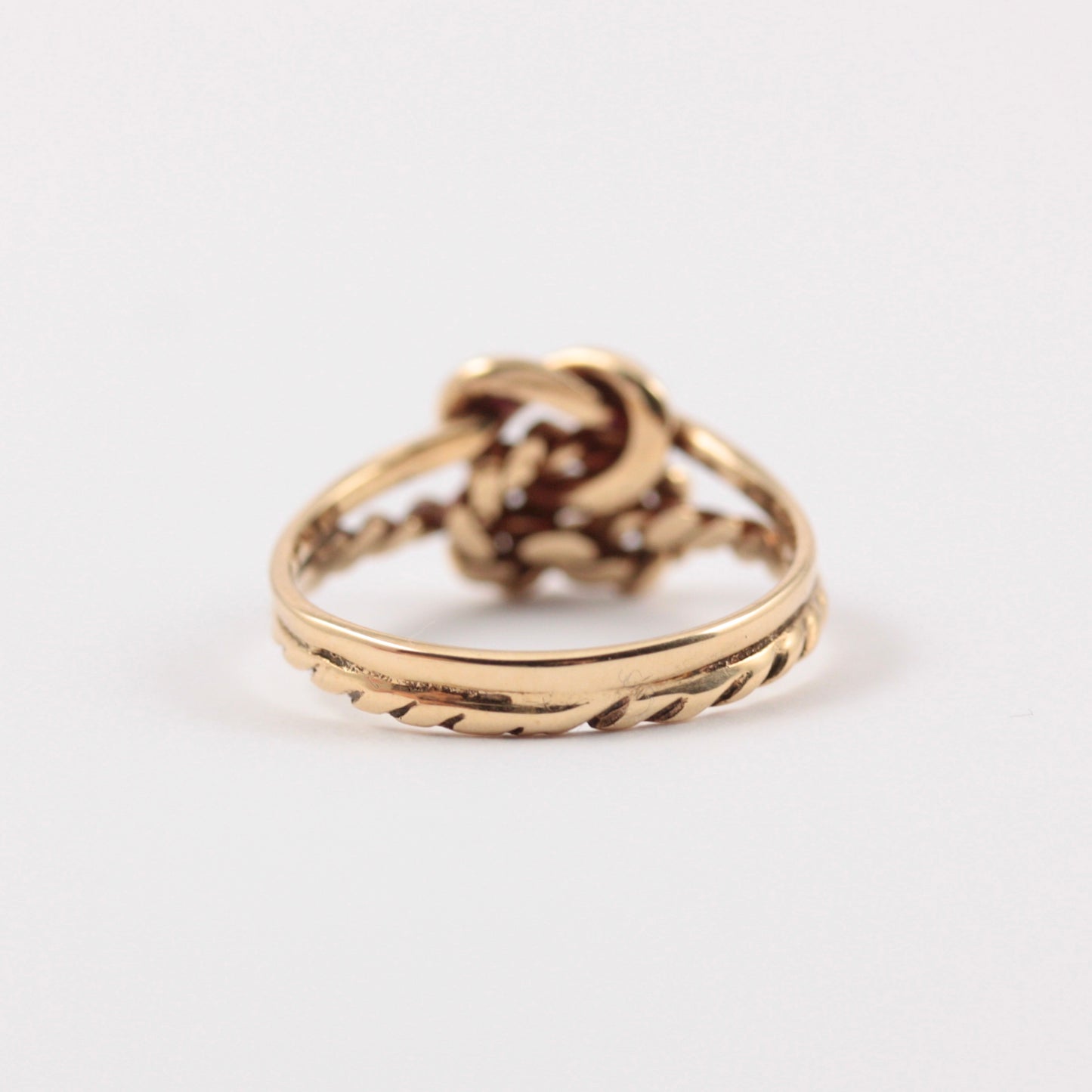 Vintage 9ct Gold Double Knot Ring, 1979