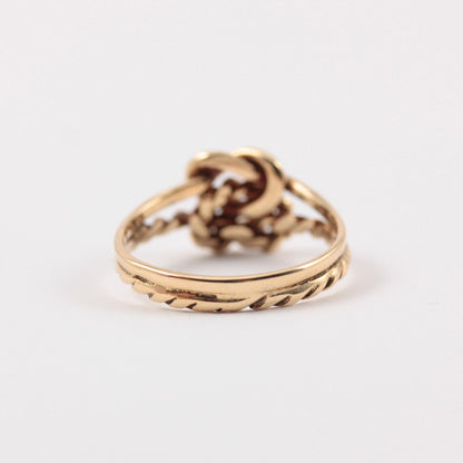 Vintage 9ct Gold Double Knot Ring, 1979