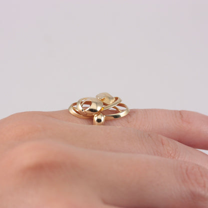 Pre-owned 9ct Gold Modernist Style Ring, 2005