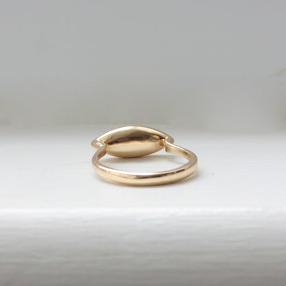 Pre-owned 9ct Gold Onyx Marquise Ring