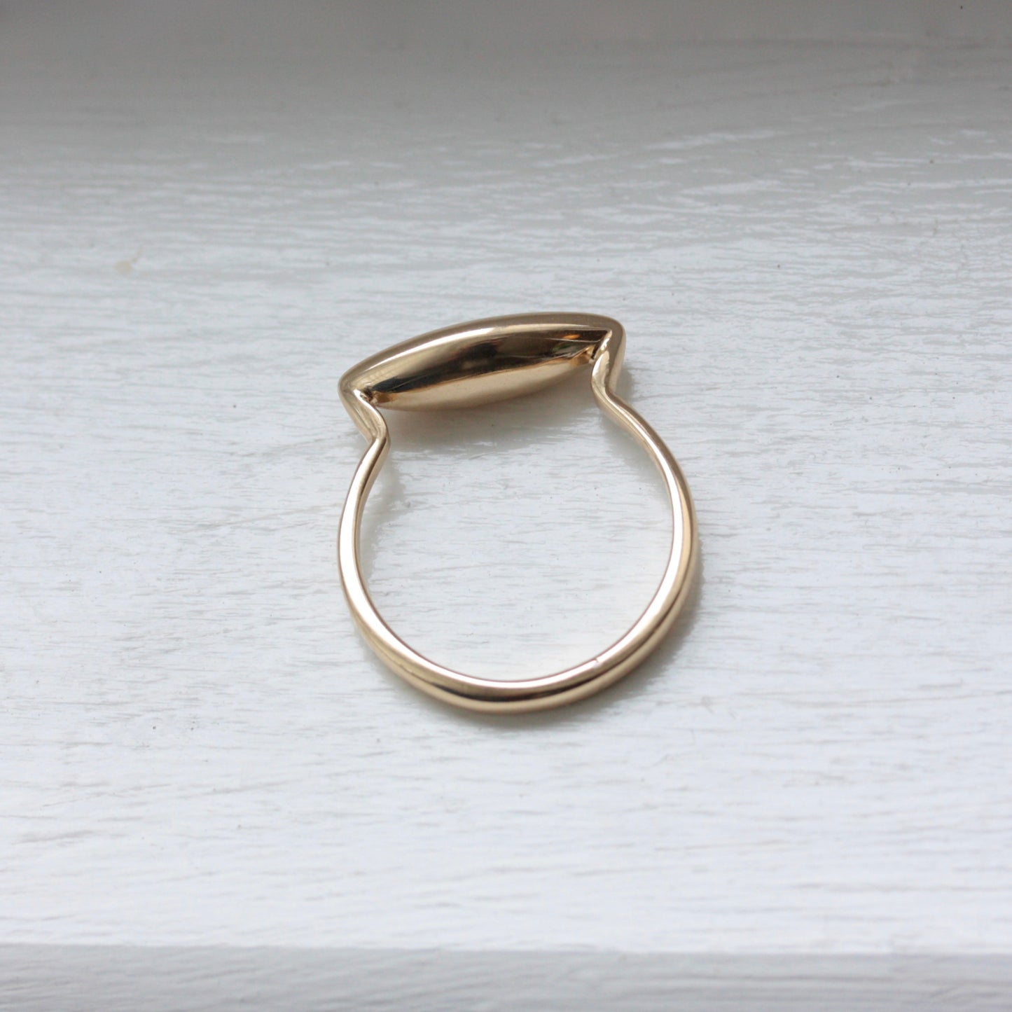 Pre-owned 9ct Gold Onyx Marquise Ring