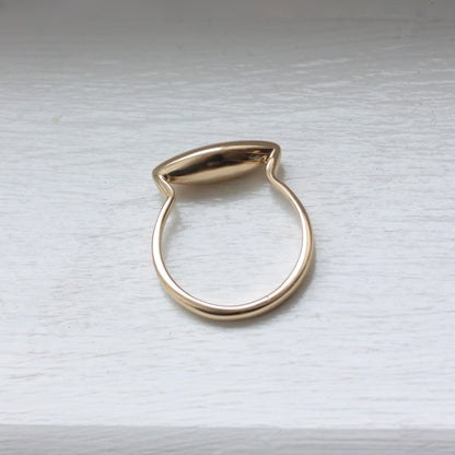 Pre-owned 9ct Gold Onyx Marquise Ring