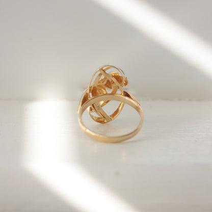 Pre-owned 9ct Gold Modernist Style Ring, 2005