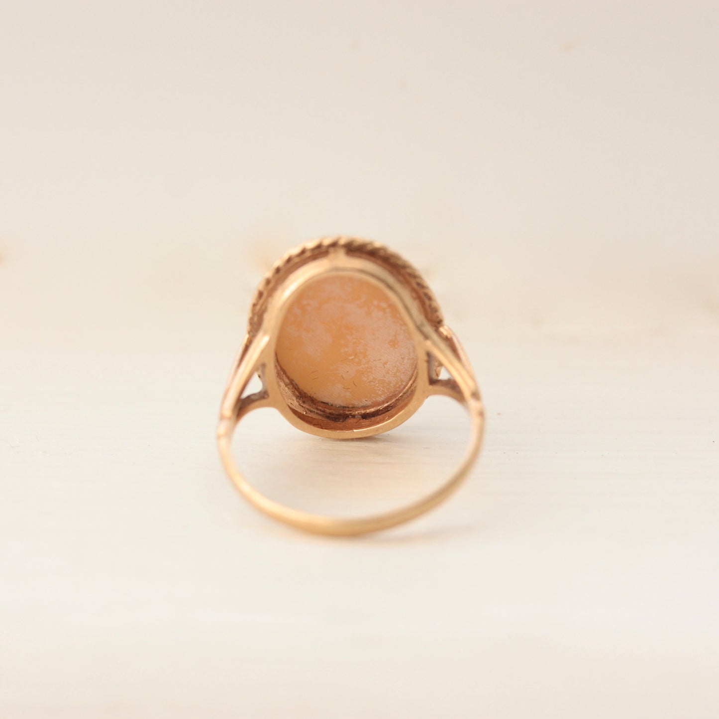 Vintage 9ct Gold Three Graces Cameo Ring, 1974