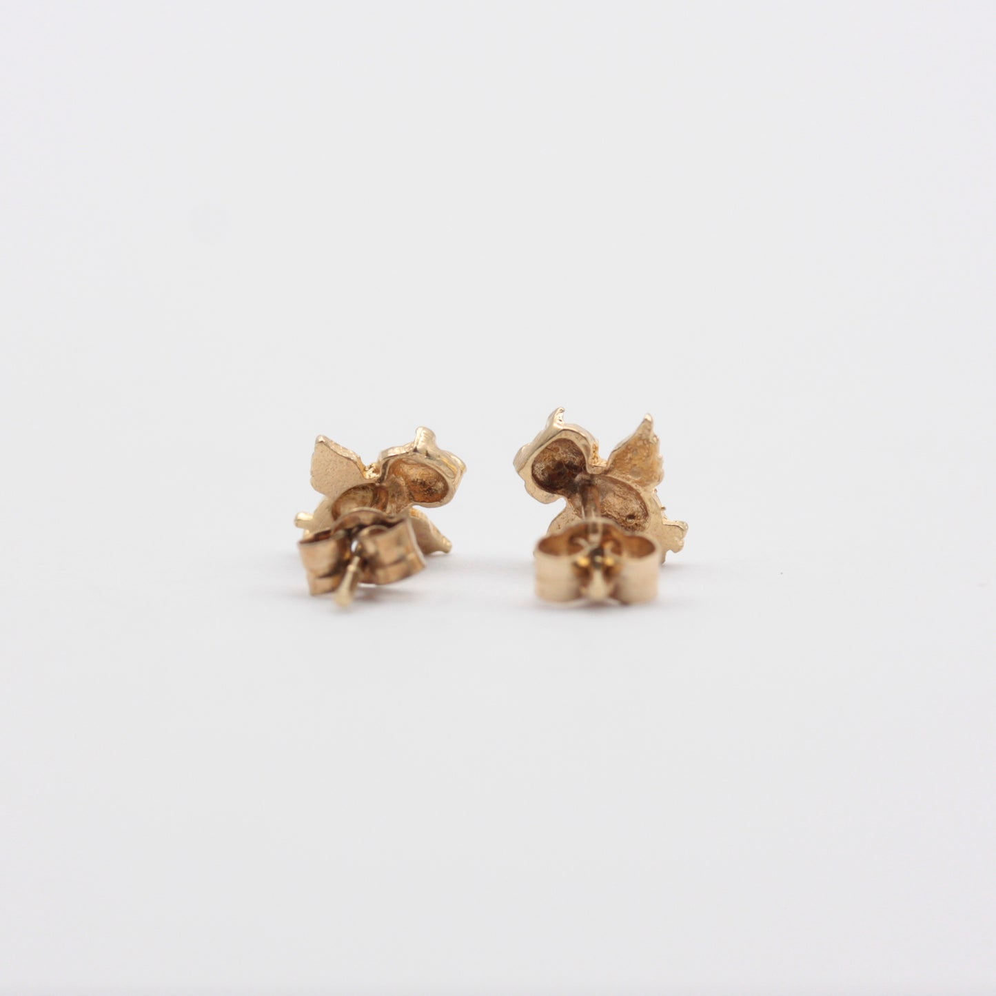Solid 9ct Gold Owl Stud Earrings
