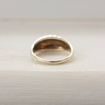 Vintage 9ct Gold Opal and Blue Enamel Ring, 1978