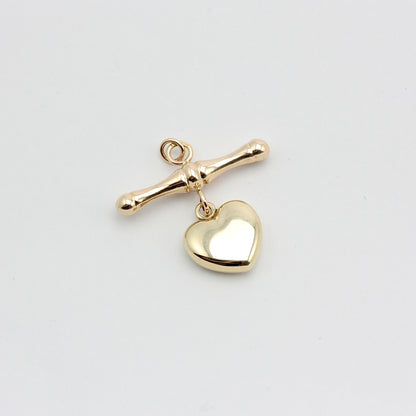 Pre-owned 9ct Gold T-Bar and Heart Pendant