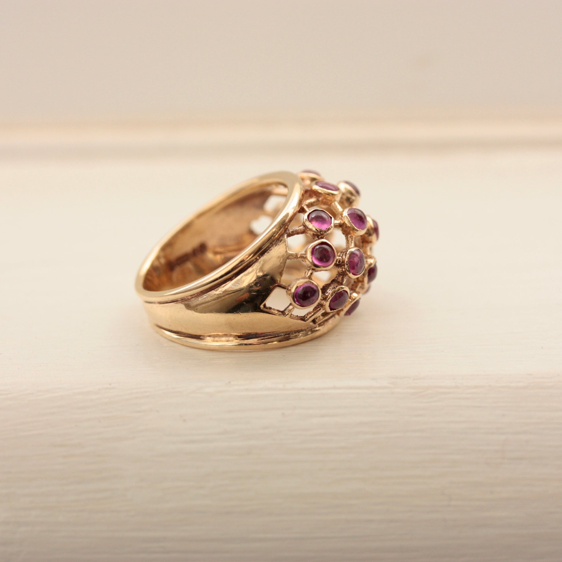 vintage 1960s domed ruby ring