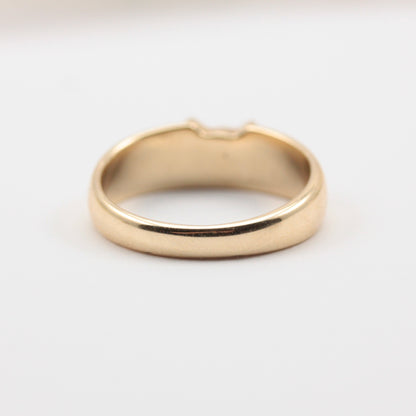 Pre-owned 9ct Yellow & Rose Gold Snowdon Cat Ring, Early Clogau