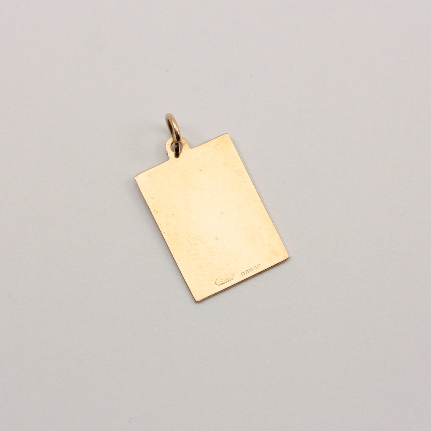 Vintage 9ct Gold 'SWEET 16' Etched Plaque Pendant, 1995