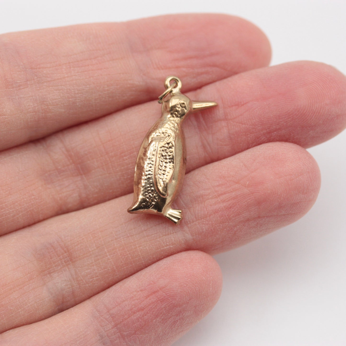 Vintage 9ct Gold Penguin Charm, 1975