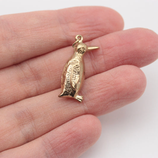 Vintage 9ct Gold Penguin Charm, 1975