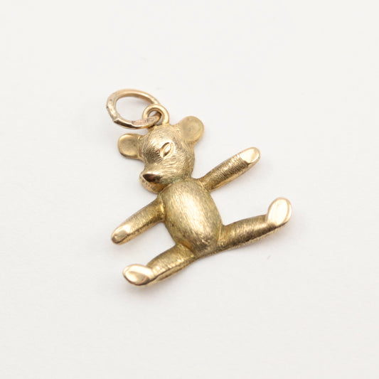 Vintage 9ct Gold Teddy Bear Charm, 1961