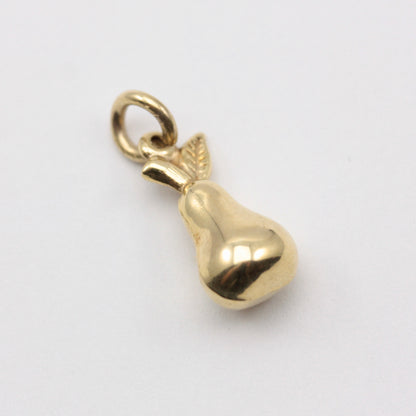 Vintage 9ct Gold Pear Charm, c1970s
