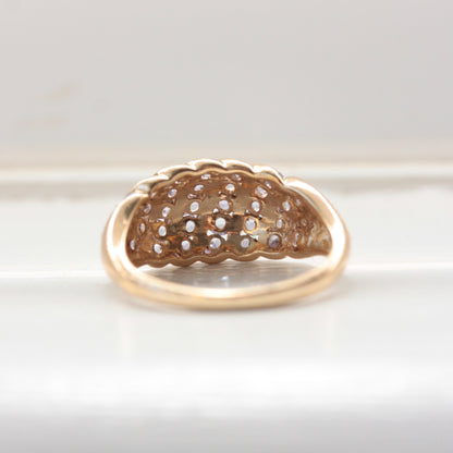 Vintage 9ct Yellow Gold Tanzanite Domed Ring