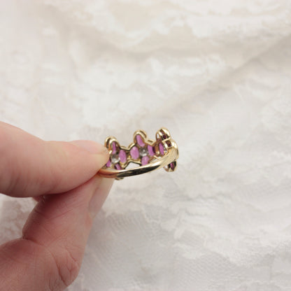 Pre-owned 9ct Gold Garnet and Diamond Fancy Design Ring, 2010