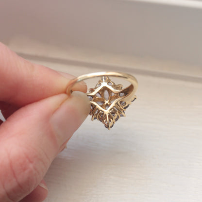 Pre-owned 9ct Gold Tanzanite Cluster Ring, Modern