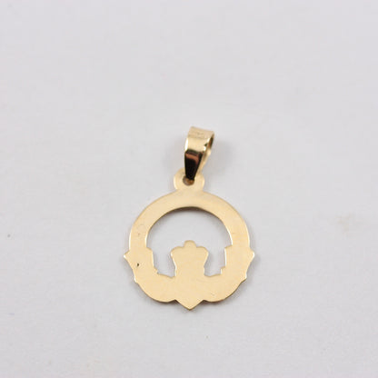 Pre-owned Small 9ct Gold Claddagh Pendant