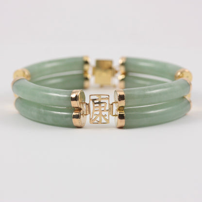 vintage 14k gold jade bracelet