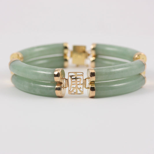 vintage 14k gold jade bracelet